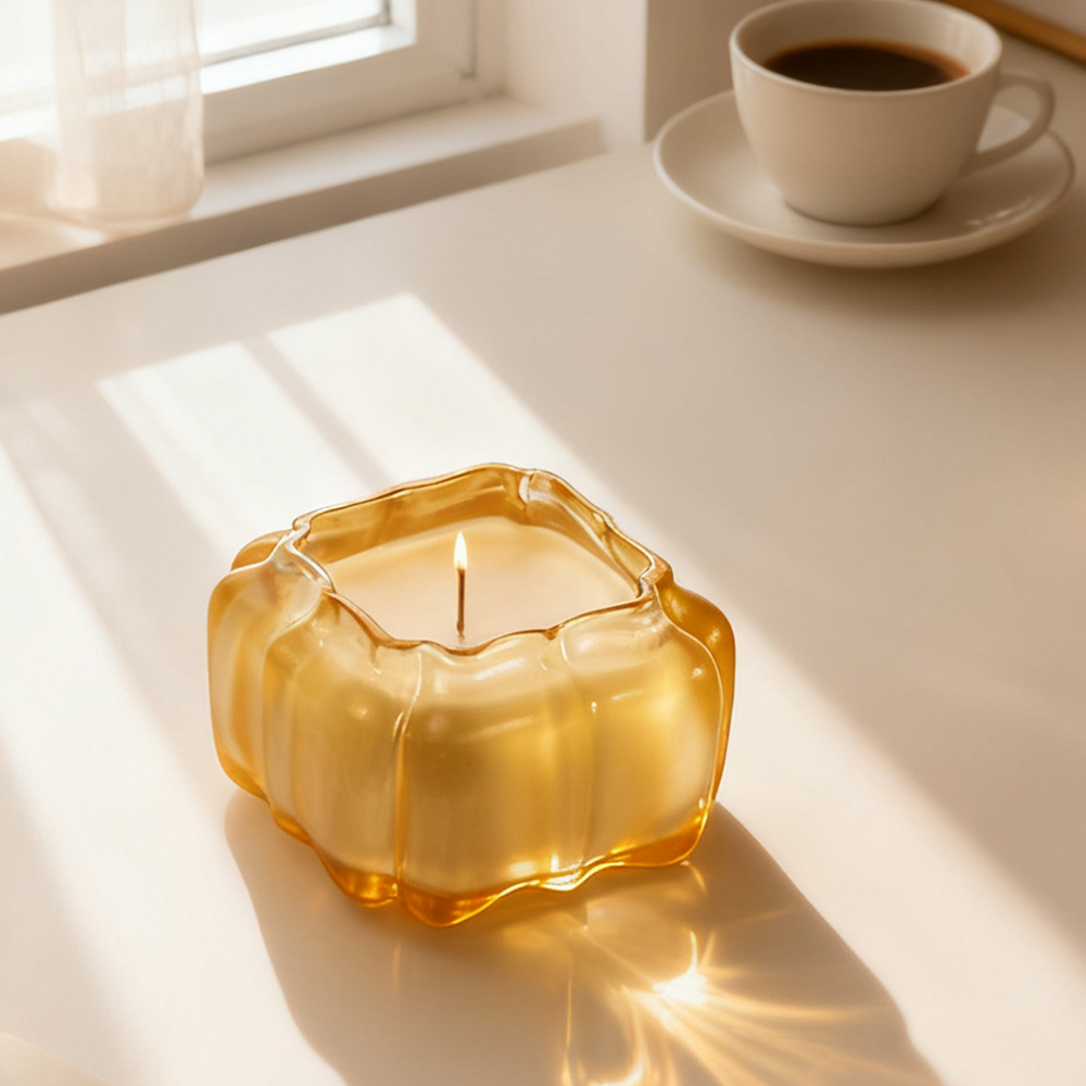 Crystal glass candlesticks for bedroom décor