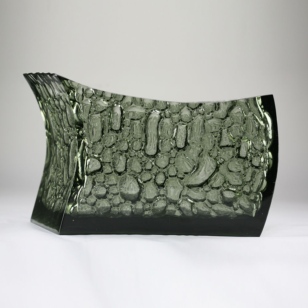 Crystal glass vase for living room floral arrangements; crystal glass art vase; home décor; table centrepiece; ‘Drip Vase’