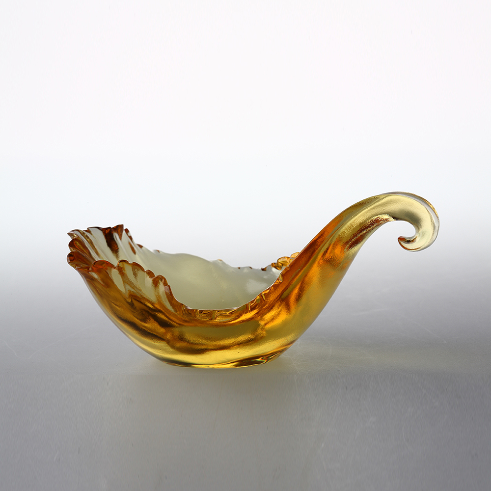 Crystal Glass Candle Holder, Living Room Floral Arrangement, Crystal Glass Artwork, Home Decor, Table Decoration, Ornament – ‘Lianxiang’