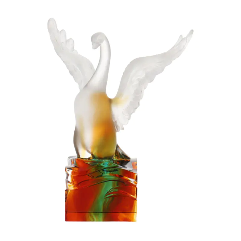 Glass Swan Figurines Ornaments
