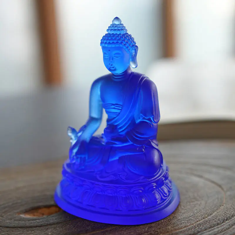 Colored glaze Medicine Buddha statues