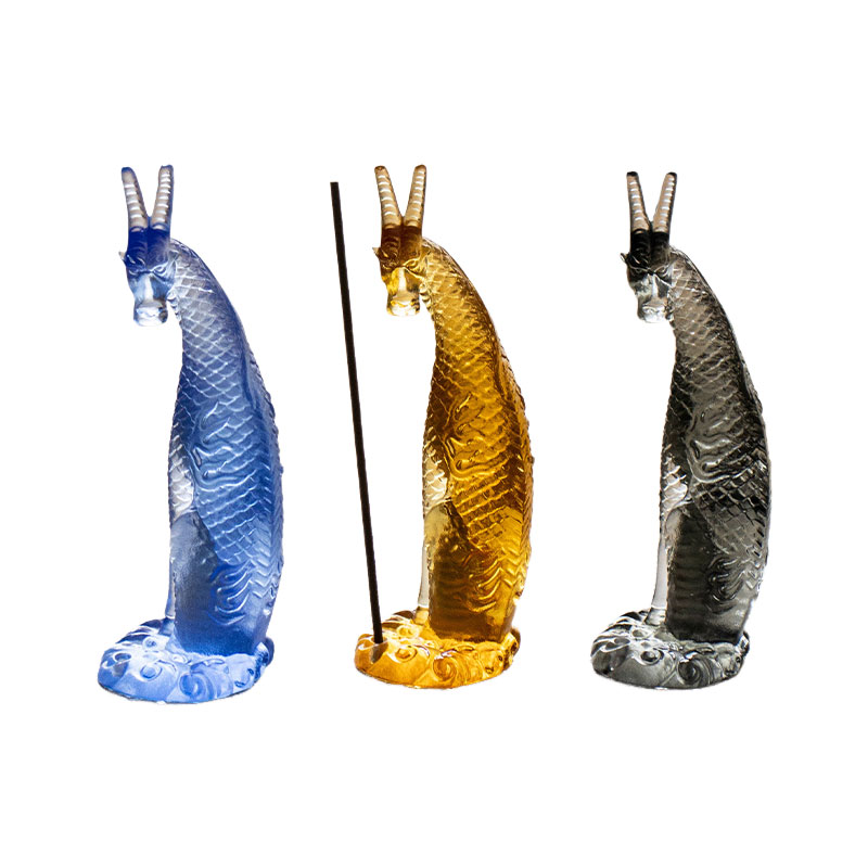 Glass Kirin Incense Holder