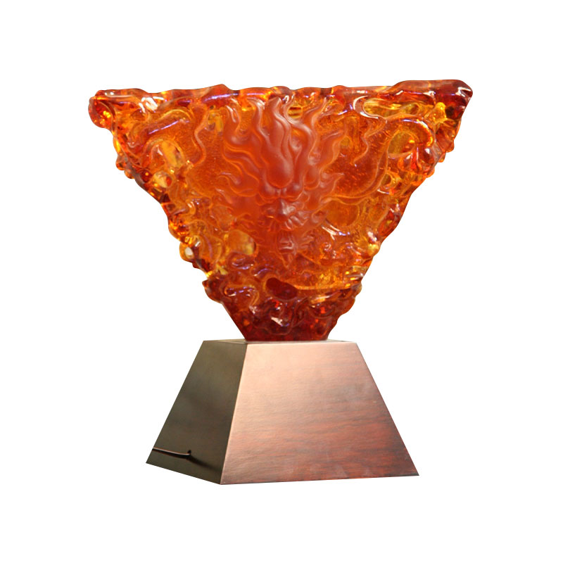 Orange glass decorative lamp desktop ornaments