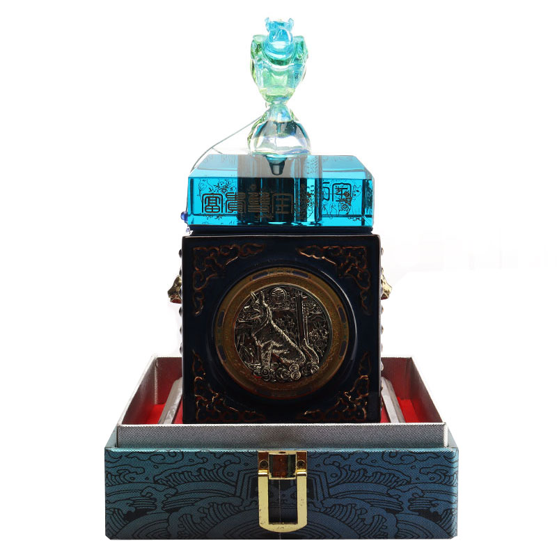 Blue deer bottle cap decorative ornaments glass wine bottle utensils