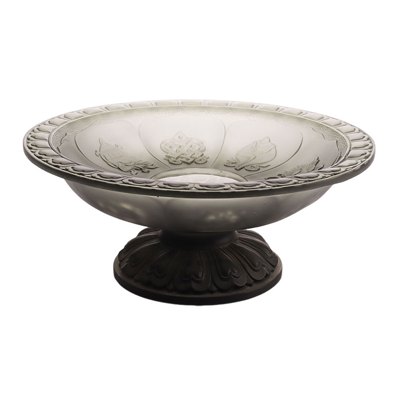 Gray colored glaze fruit bowl