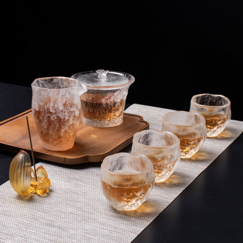 Clear Tea Cups Set With Lids