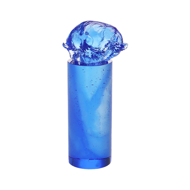 Chinese Zodiac Goat Crystal Glass Seal Stamp