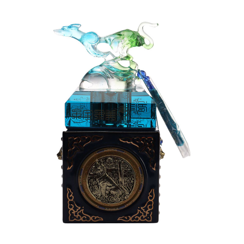 Blue deer bottle cap decorative ornaments glass wine bottle utensils