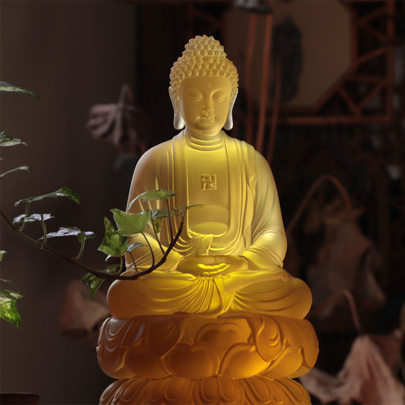 Amitābha Buddha Crystal Statues