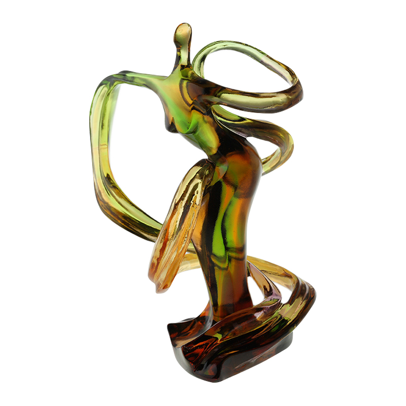 Spiritual Charm colored glaze glass figurines ornaments