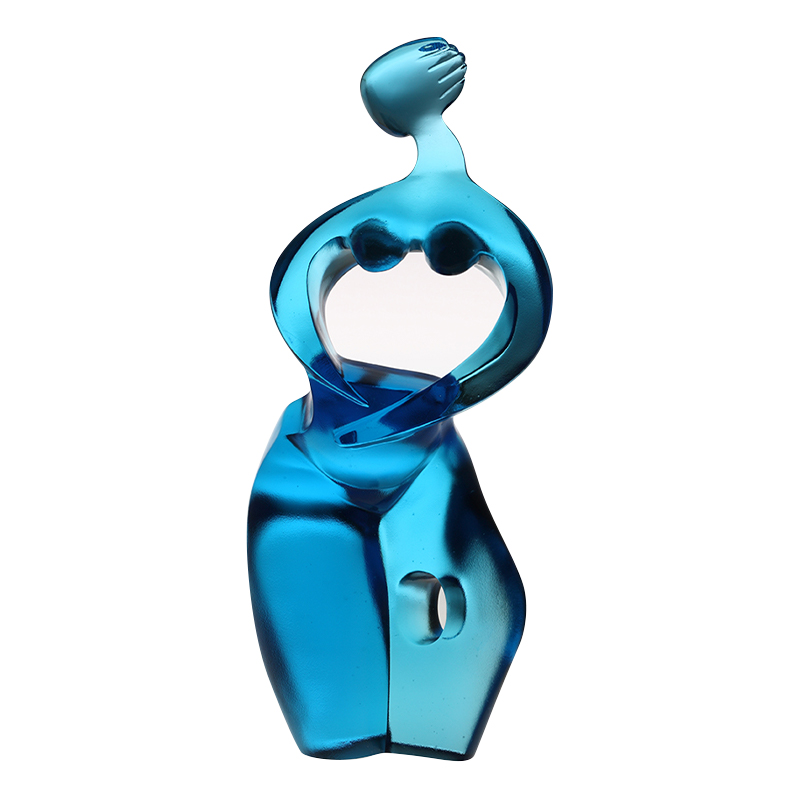 Pure blue Artemis art figurine ornaments