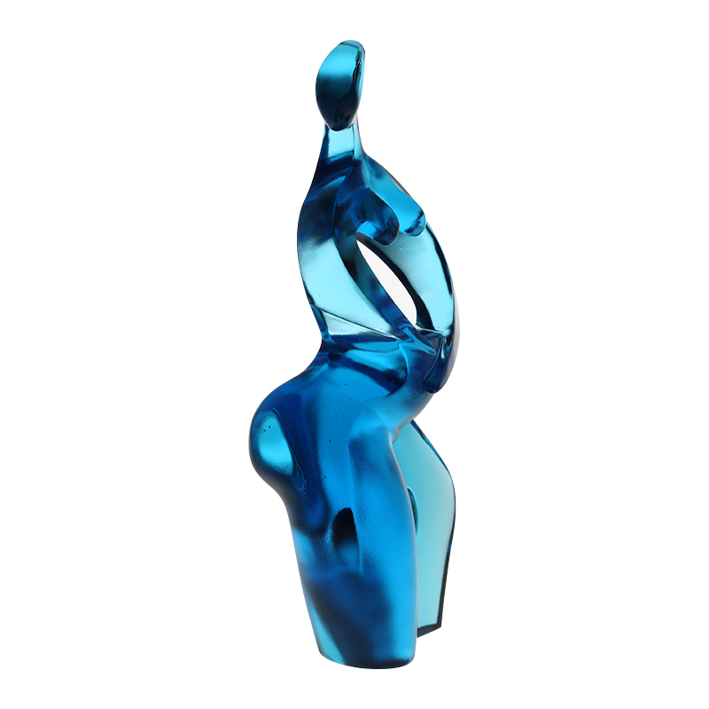 Pure blue Artemis art figurine ornaments