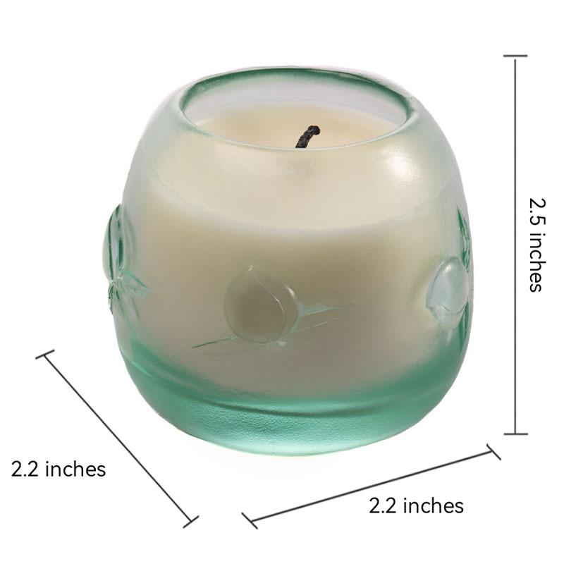 Peach-shaped longevity motif candle cup