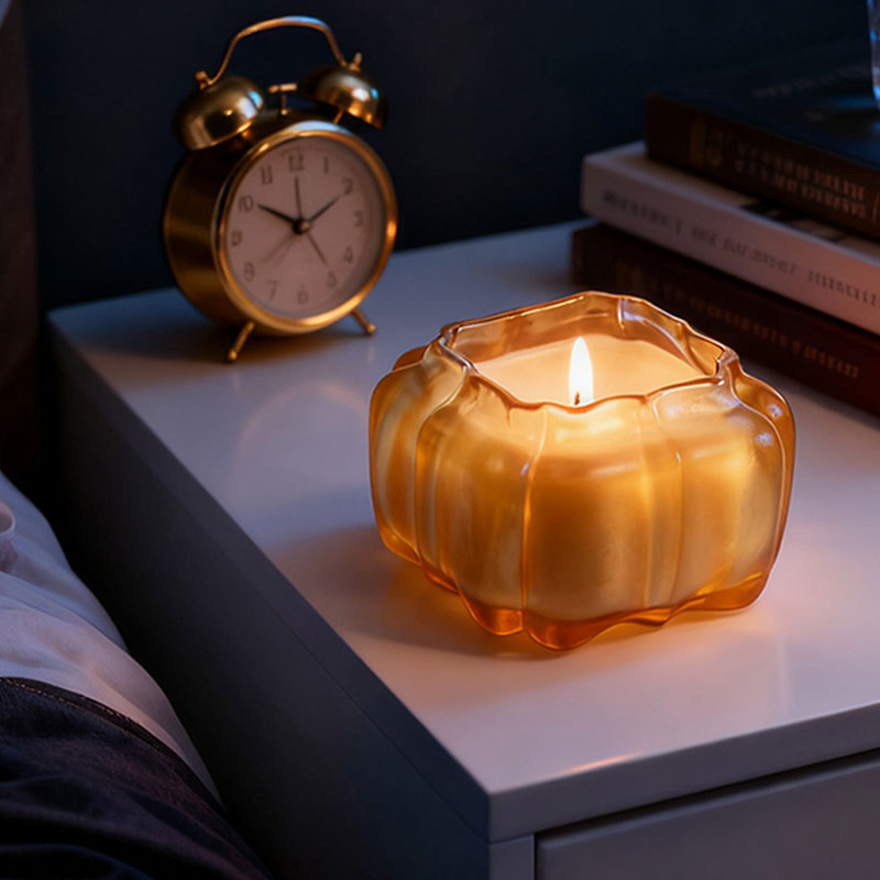 The Amber Pavilion – A Geometric Pumpkin Candle Holder