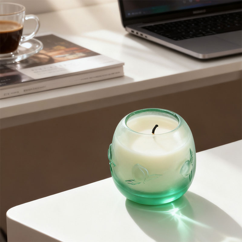 Peach-shaped longevity motif candle cup