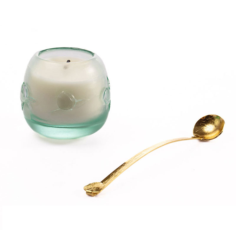 Peach-shaped longevity motif candle cup