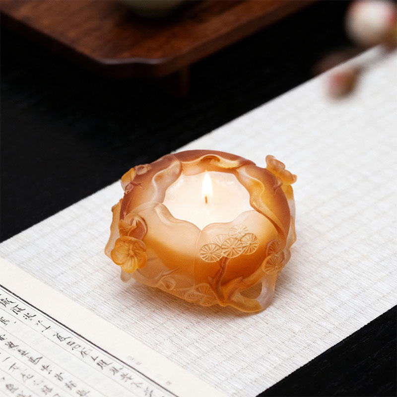 Plum-blossom-shaped candle holder