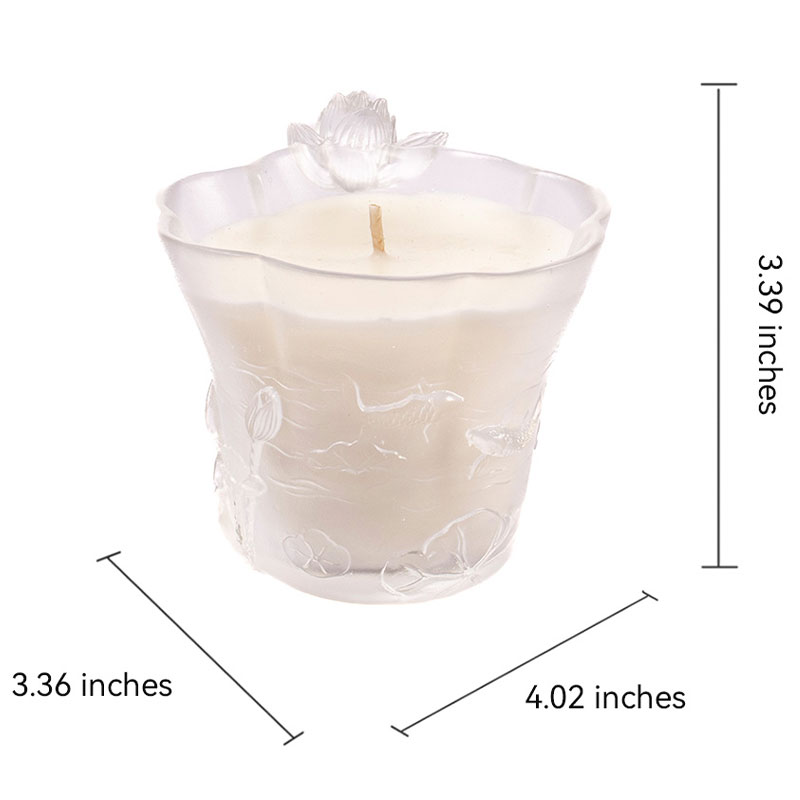 Lotus Whisper – Sculpted Frosted Glass Candle Holder