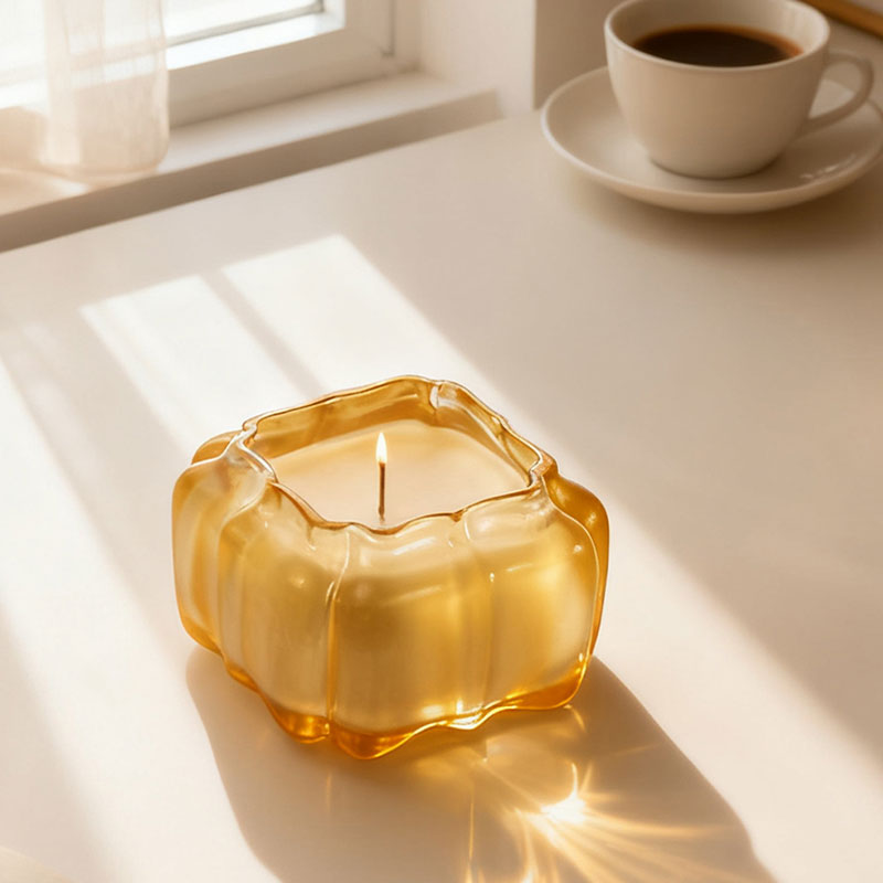 The Amber Pavilion – A Geometric Pumpkin Candle Holder
