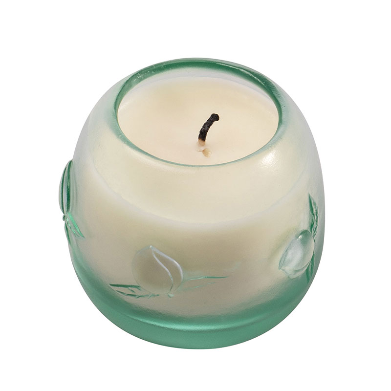 Peach-shaped longevity motif candle cup